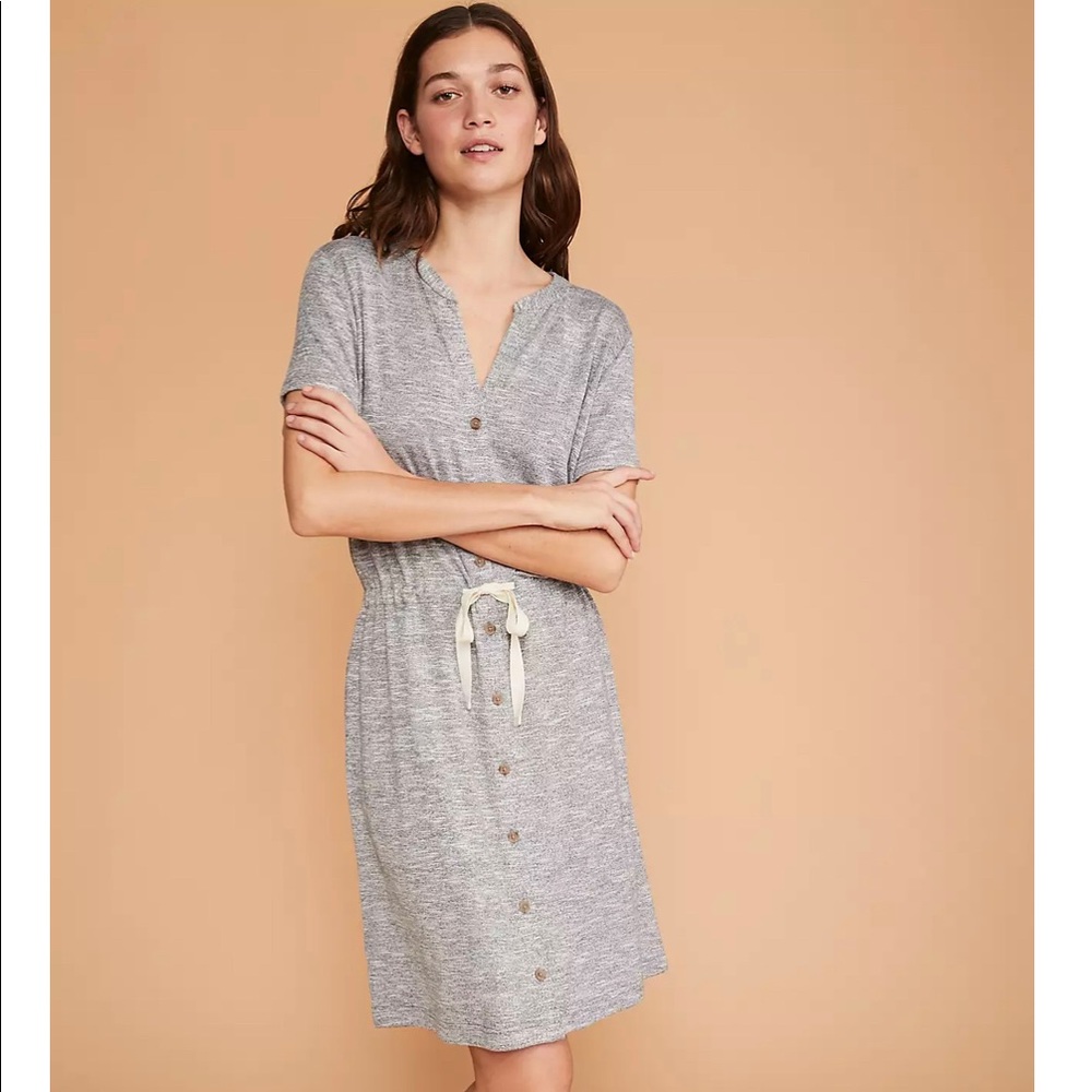 Lou & Grey brushmarl shirt dress button front